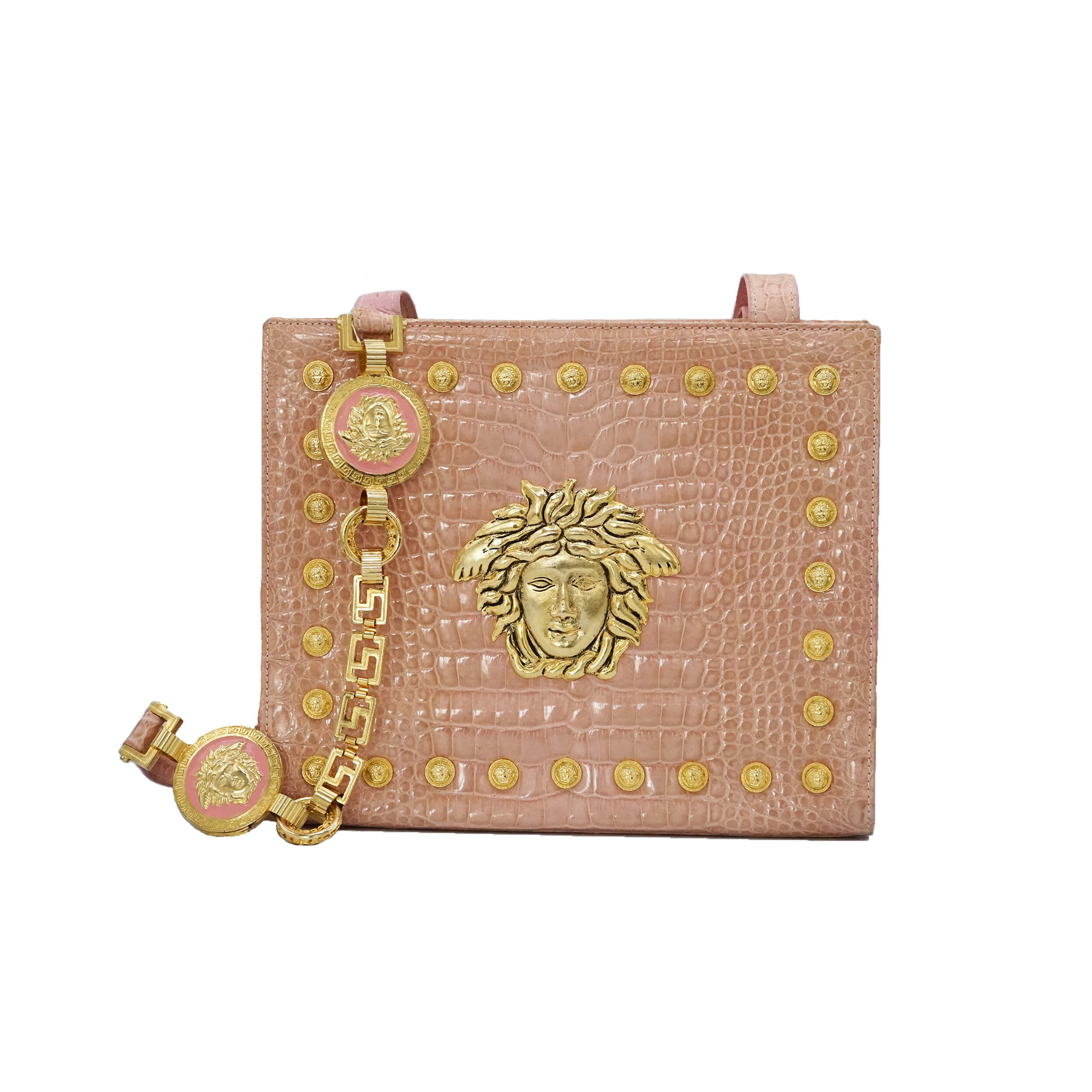  Gianni Versace Embossed Leather Bag