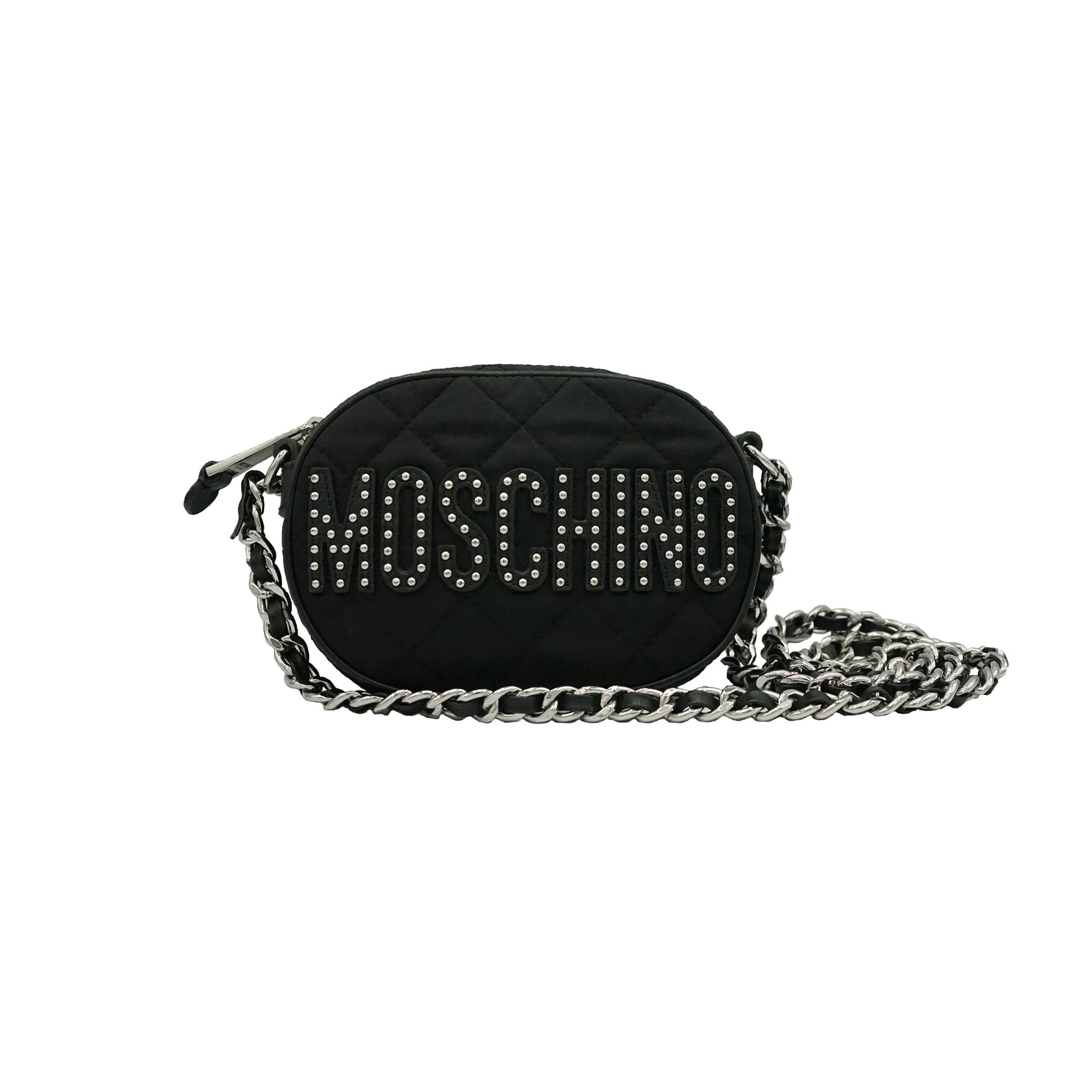Moschino Black Quilted Crossbody