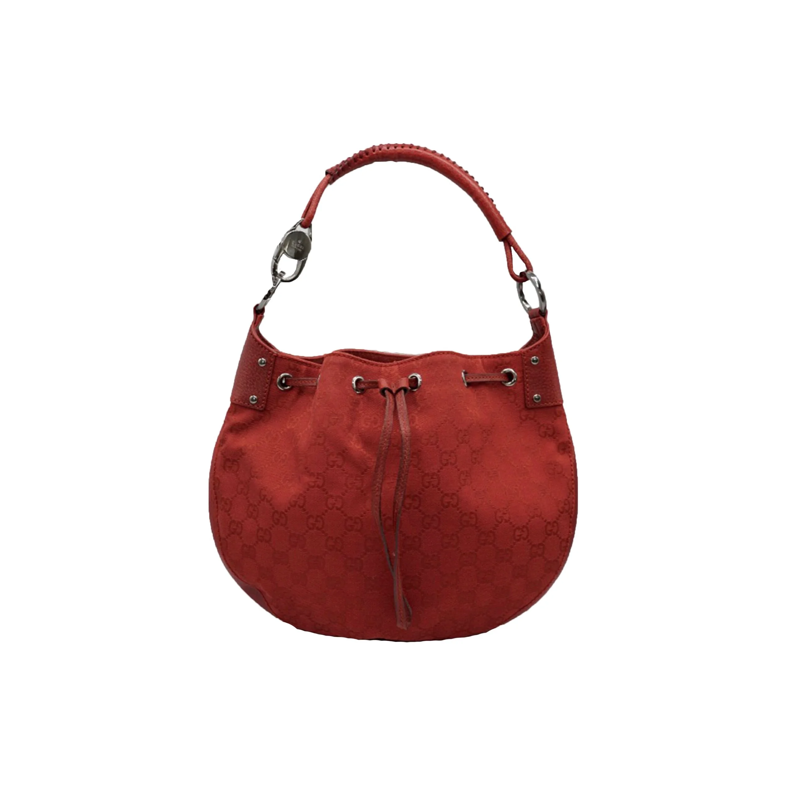 Red Gucci Logo Handbag 