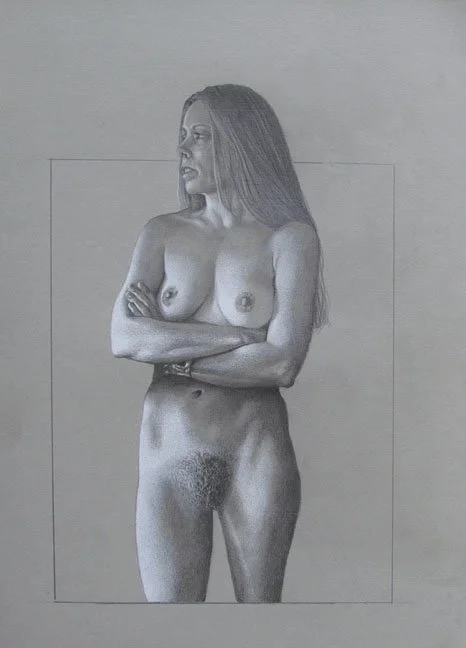  Robin / Study Graphite &amp; White Pencil on Tinted Paper / Unframed 14” x 10” 2026 $975 