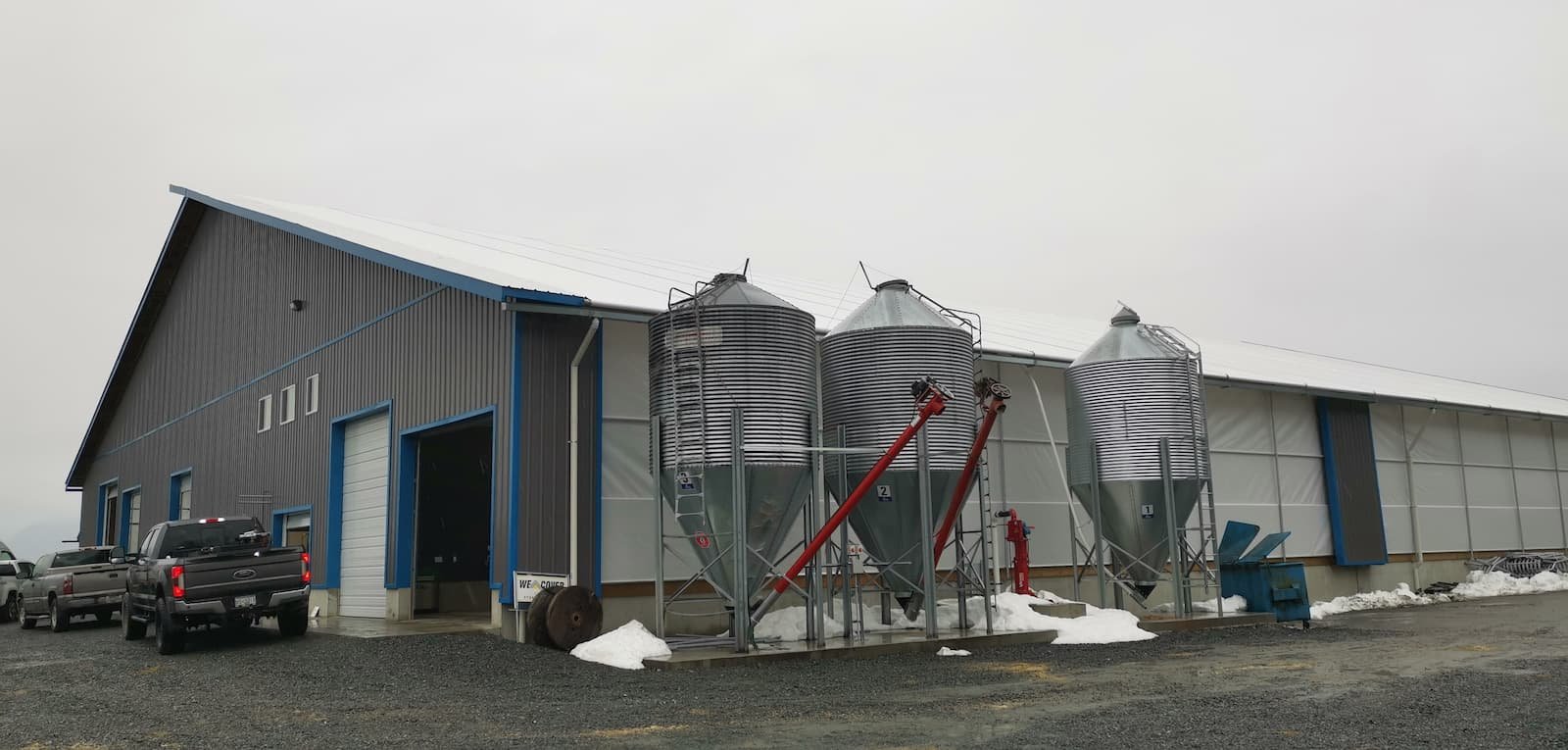  A 146’ x 207’ Fabric Roof Dairy Barn in Pitt Meadows, British Columbia. 