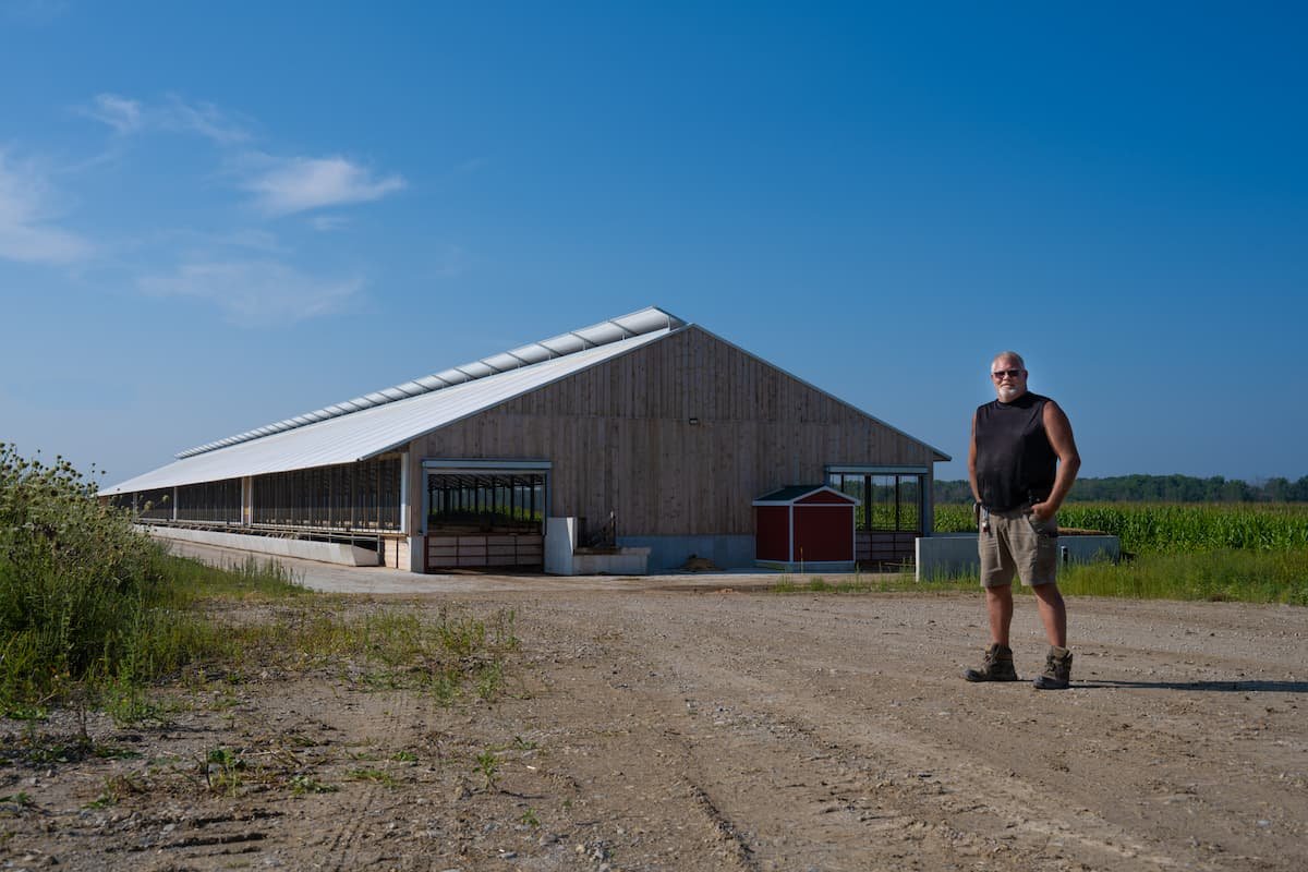 80' x 592' Fabric Roof Beef Barn, Bennett &amp; Sons Farms - Gorrie, ON 
