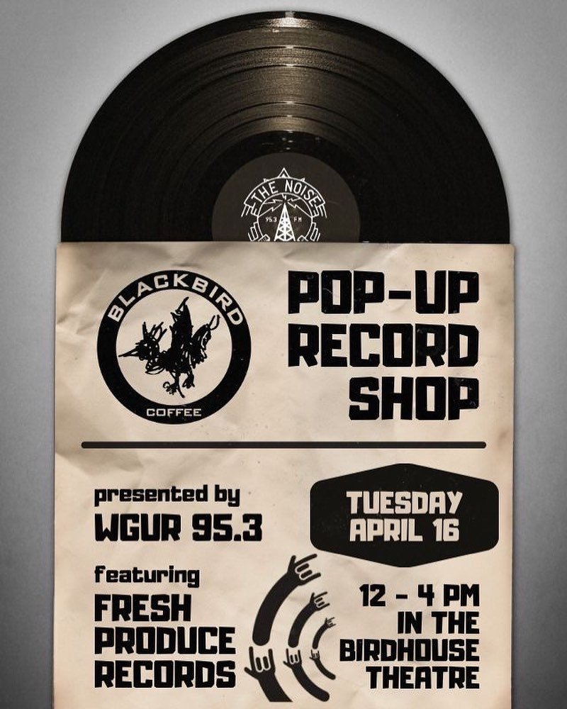 For all of the vinyl enthusiasts, we are holding a pop up record shop with Fresh Produce Records at Blackbird this Tuesday!!! Make sure to stop by between 12-4pm🎧🎼💿