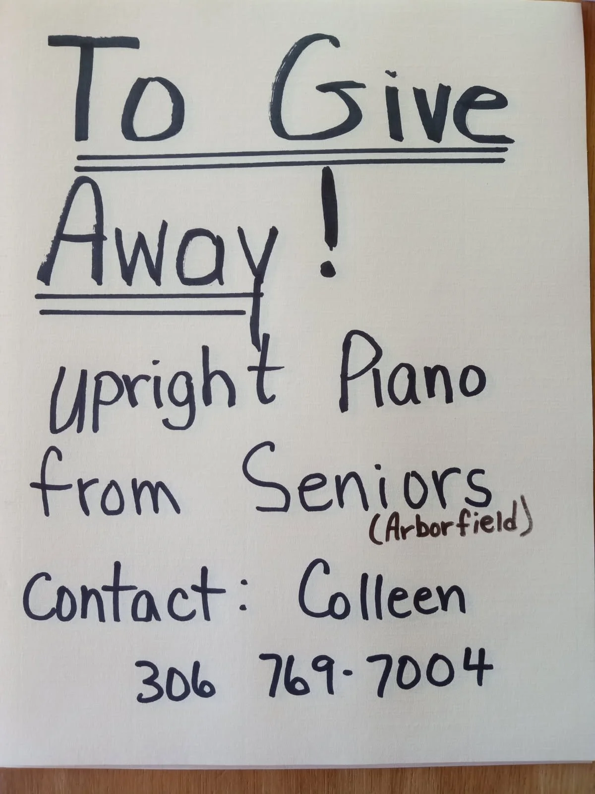 To Give away piano