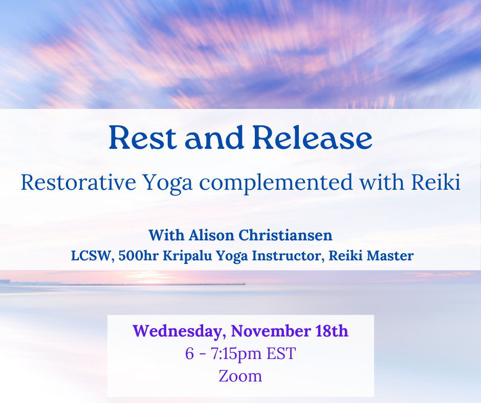 Rest and Release: Restorative Yoga complemented with Reiki
