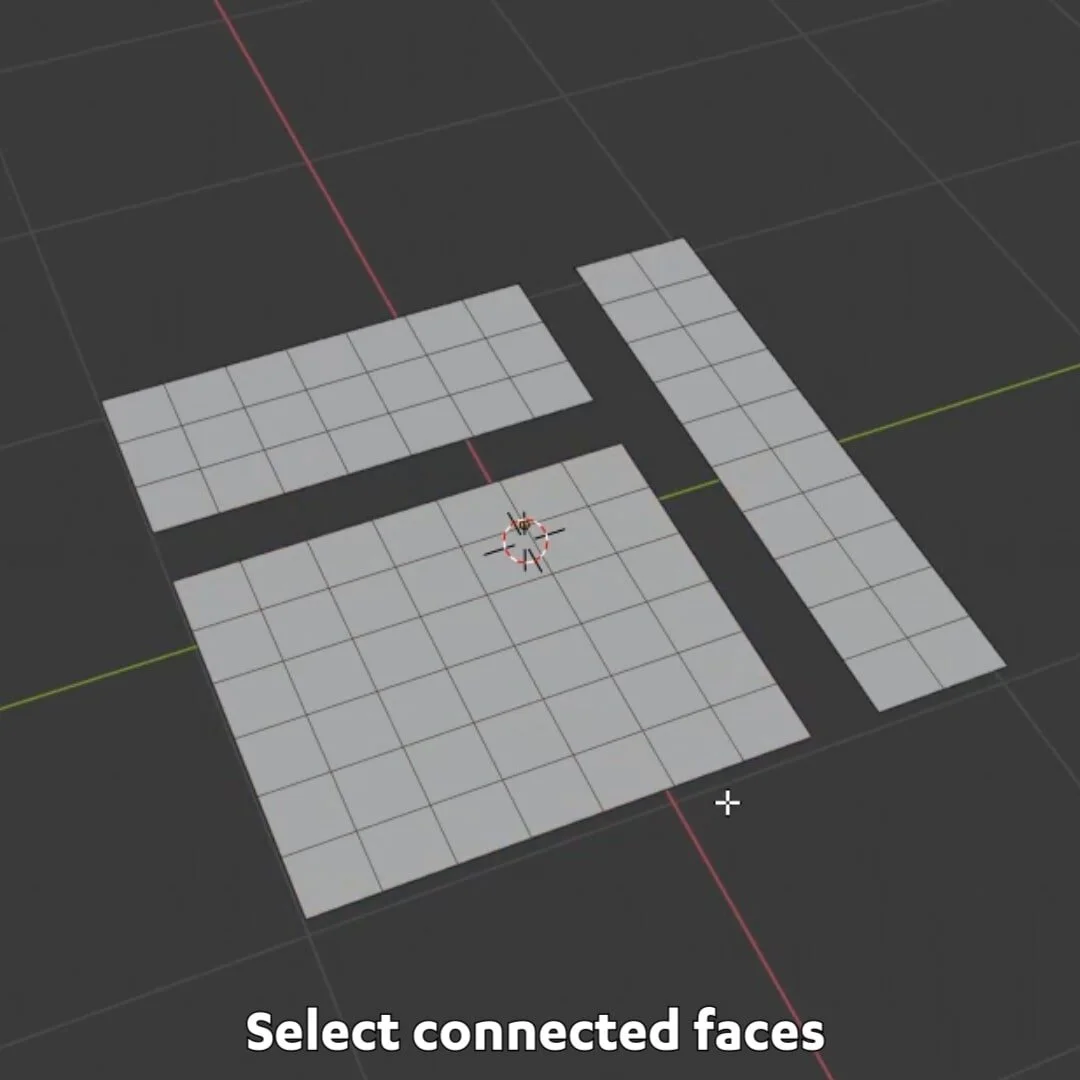 How to select connecting faces