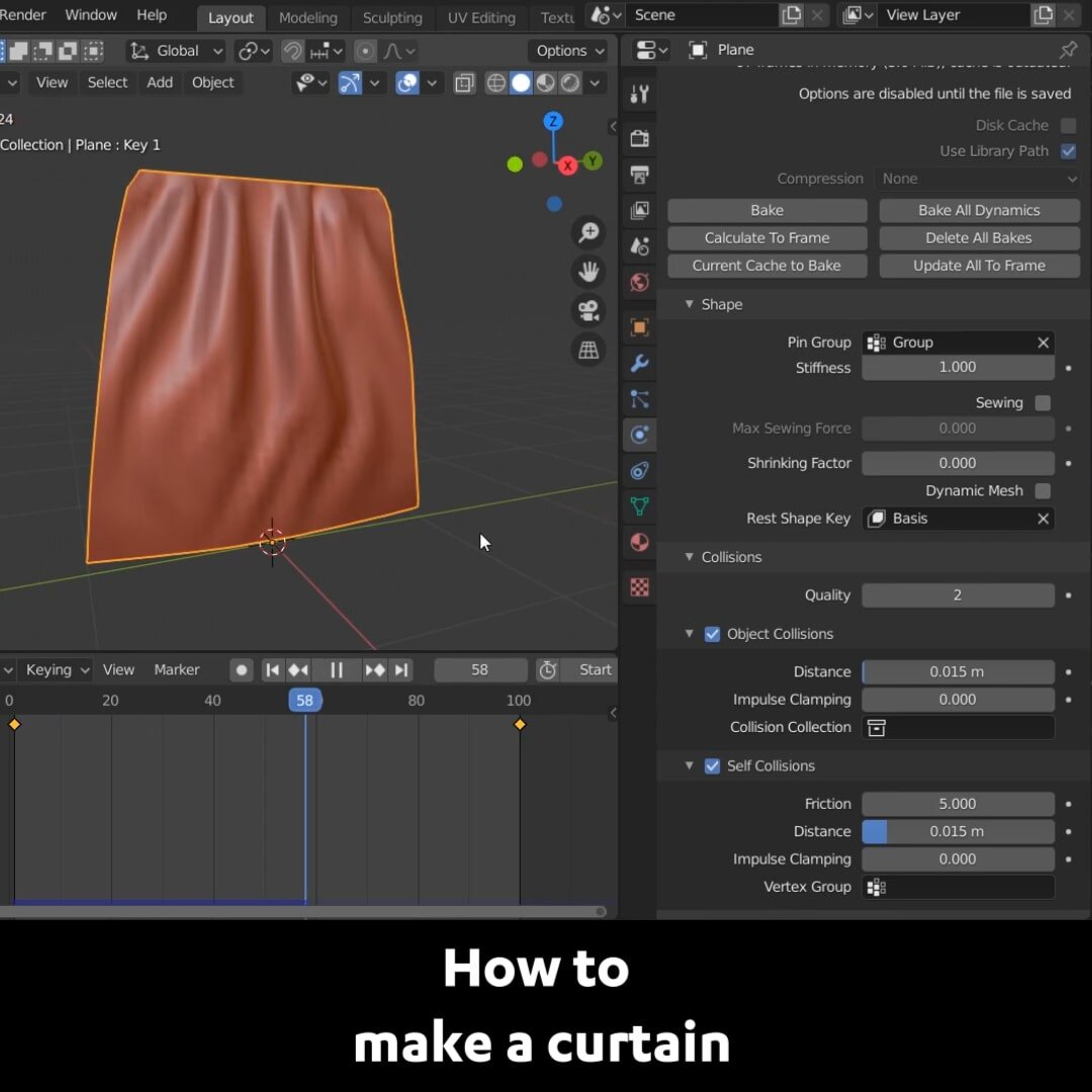 How to make a Curtain — Blender Secrets