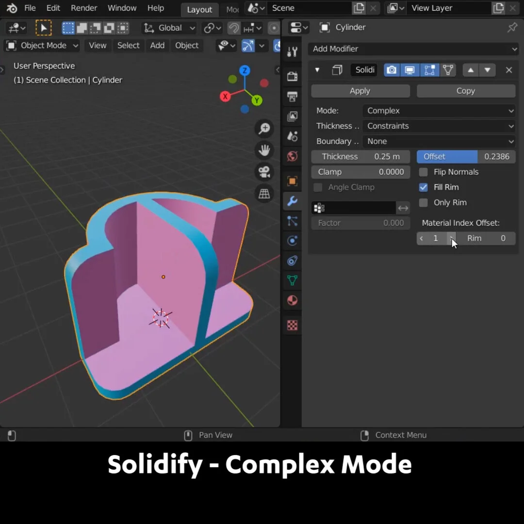 Blender Secrets: Perfect thickness with the new Complex mode Solidify modifer