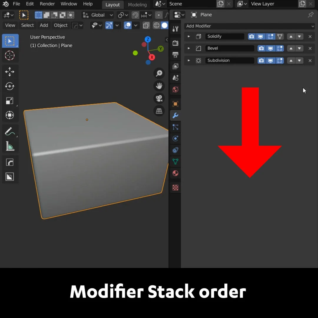Blender Secrets - Modifier Stack order