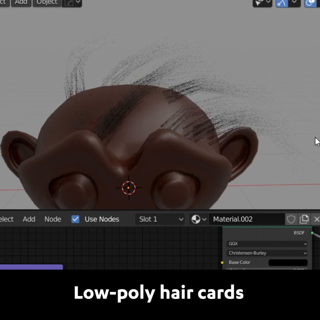 How to use Low-Poly Hair Cards in Blender — Blender Secrets