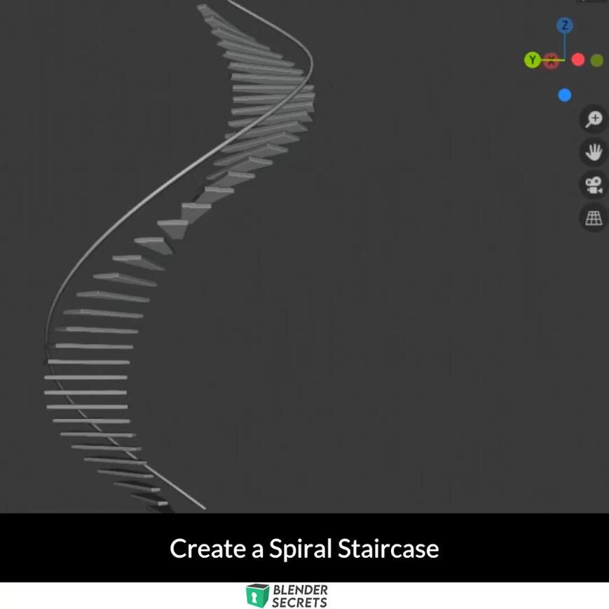 How model a spiral staircase in Blender — Blender Secrets