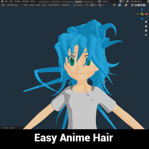 Easy Anime Hair — Blender Secrets