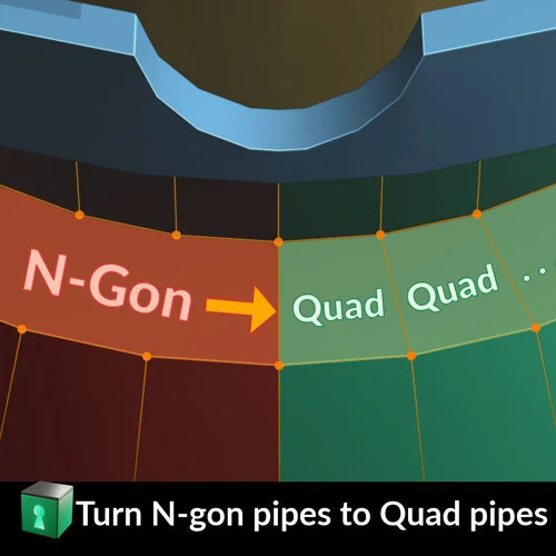 Turning N-gons from booleans into Quads