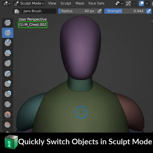 Quickly Switch Objects while Sculpting & Texture Painting