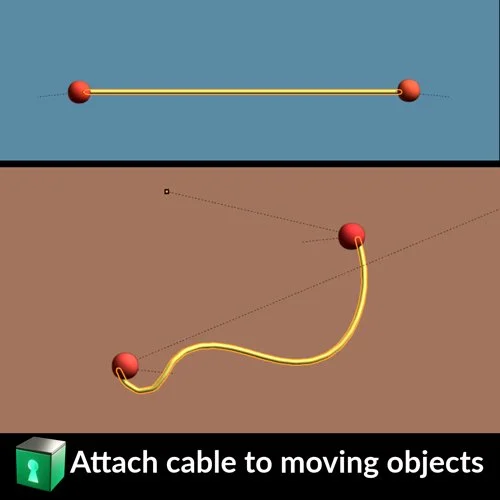 Cable with Physics connected to objects — BLENDER SECRETS