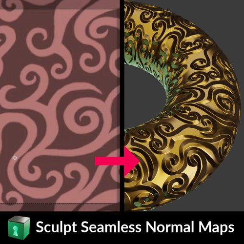 Sculpt Seamless Tiling Details for Normal or Displacement Maps<br