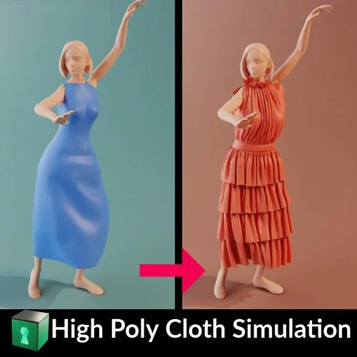Detailed Clothes Simulated Easily