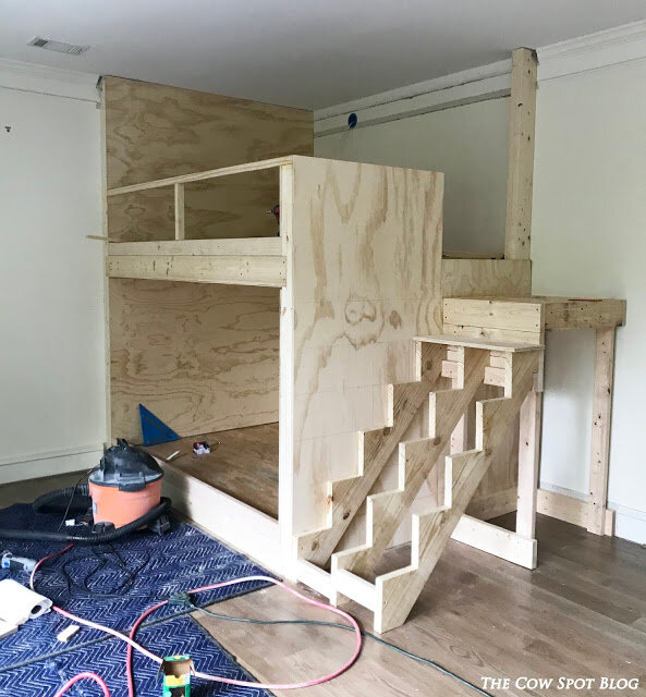 Diy Bunkbeds The Cow Spot, How To Build A Bunk Bed With Stairs
