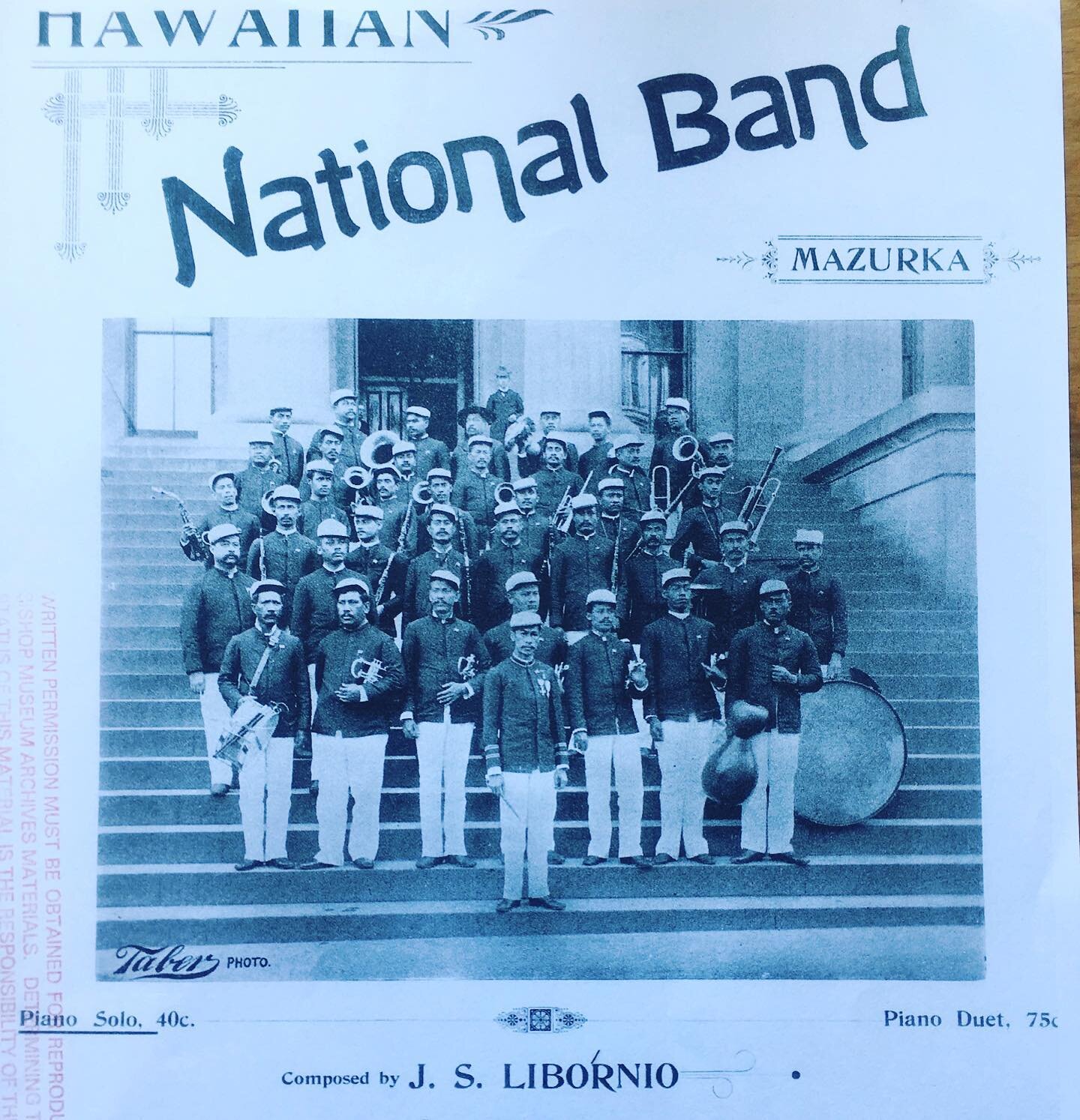 &ldquo;Ka Bana Lahui&rdquo; also known as &ldquo;The Hawaiian National Band&rdquo; on tour in San Francisco 1895. In 1893 the majority of Royal Hawaiian Band members loyal to their queen refused to sign the loyalty oath to the provisional government 