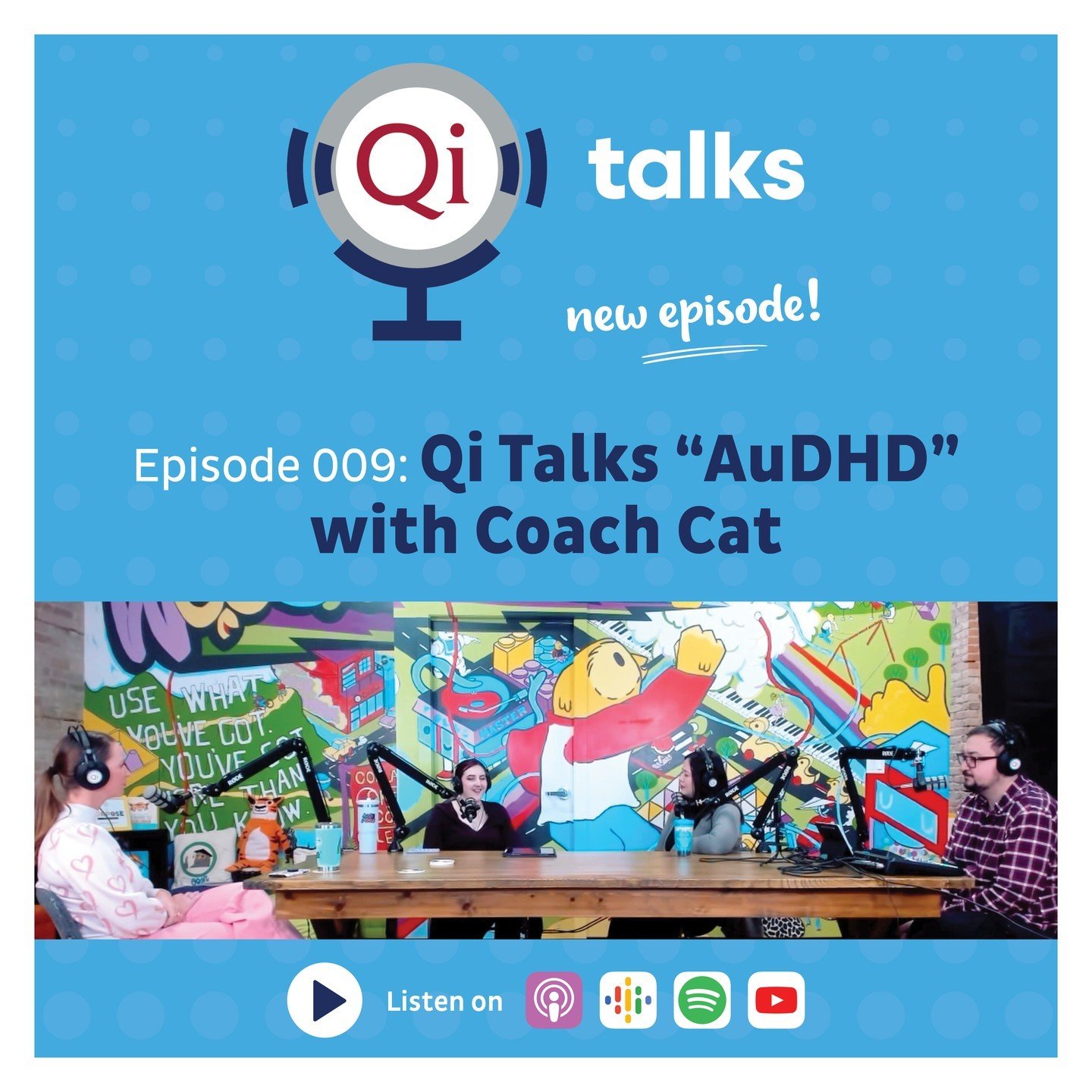 💬 🎧 Get ready for our conversation with @qicoachcat on #QiTalks 🎉 Episode 9 drops tomorrow, and we're diving into neurodiversity and Cat's journey with late-diagnosed autism and ADHD. ❣️👍

🎧 Discover Qi Talks: Available on Spotify, Apple Podcast