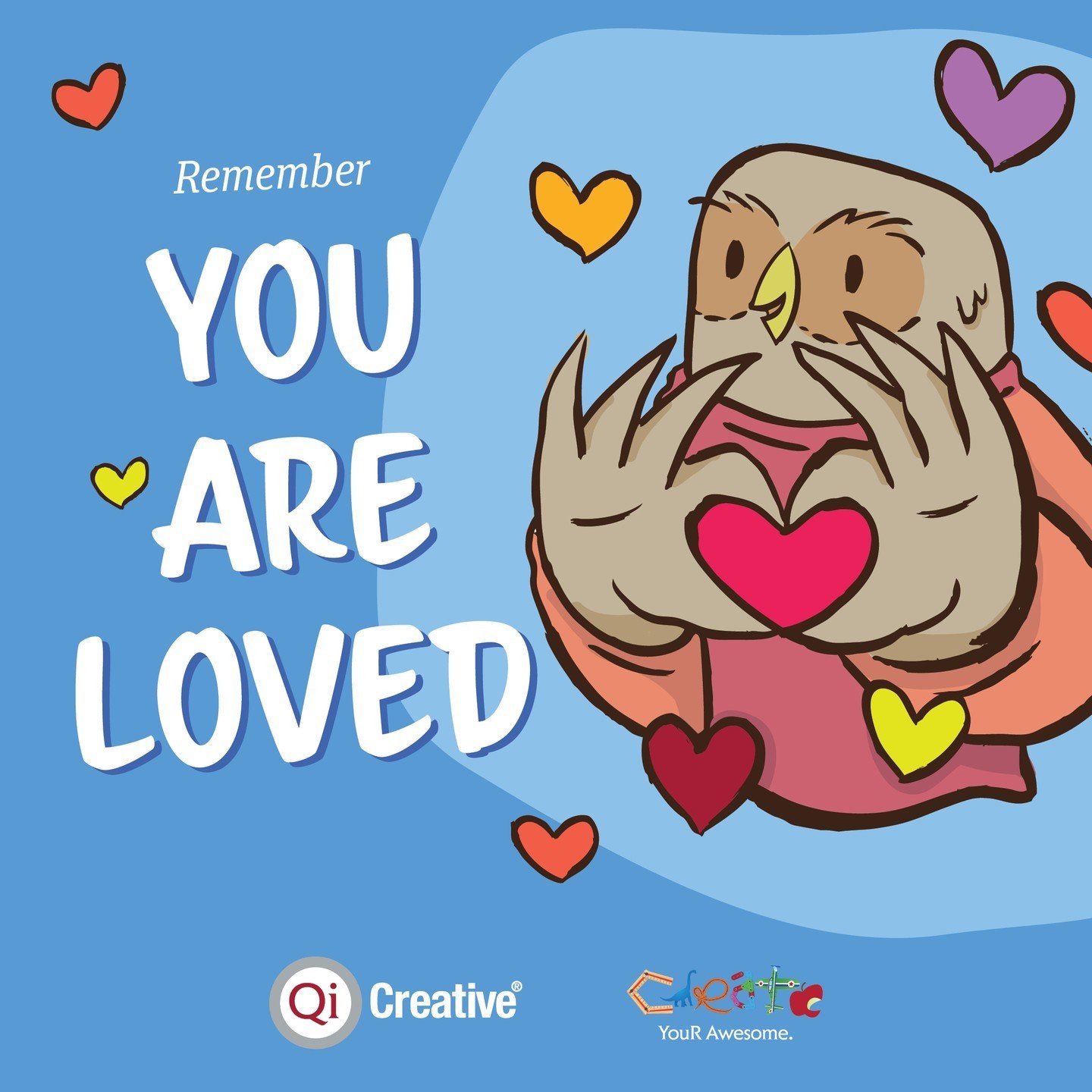 Just a little reminder for #MentalHealthWeek: You are LOVED 💓 No matter where you're from, what you've done, or how your day has been, know that you are appreciated and that you are worth celebrating 😍💕

#CreateYouRAwesome #QiWallOfAwesome #Occupa