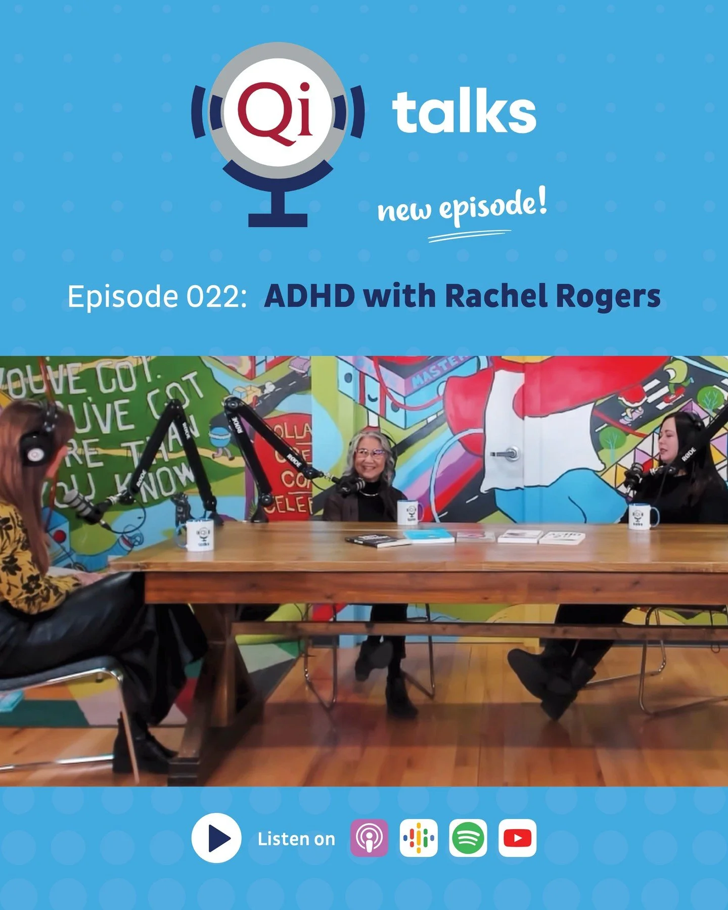 Episode 22: ADHD with Rachel Rogers launches Monday, May 11! 🎙️✨

Rachel Rogers, founder of the ADHD Association of Greater Edmonton, shares powerful stories of turning lived experience into real advocacy 💛✨

This #QiTalks episode dives into ADHD, 