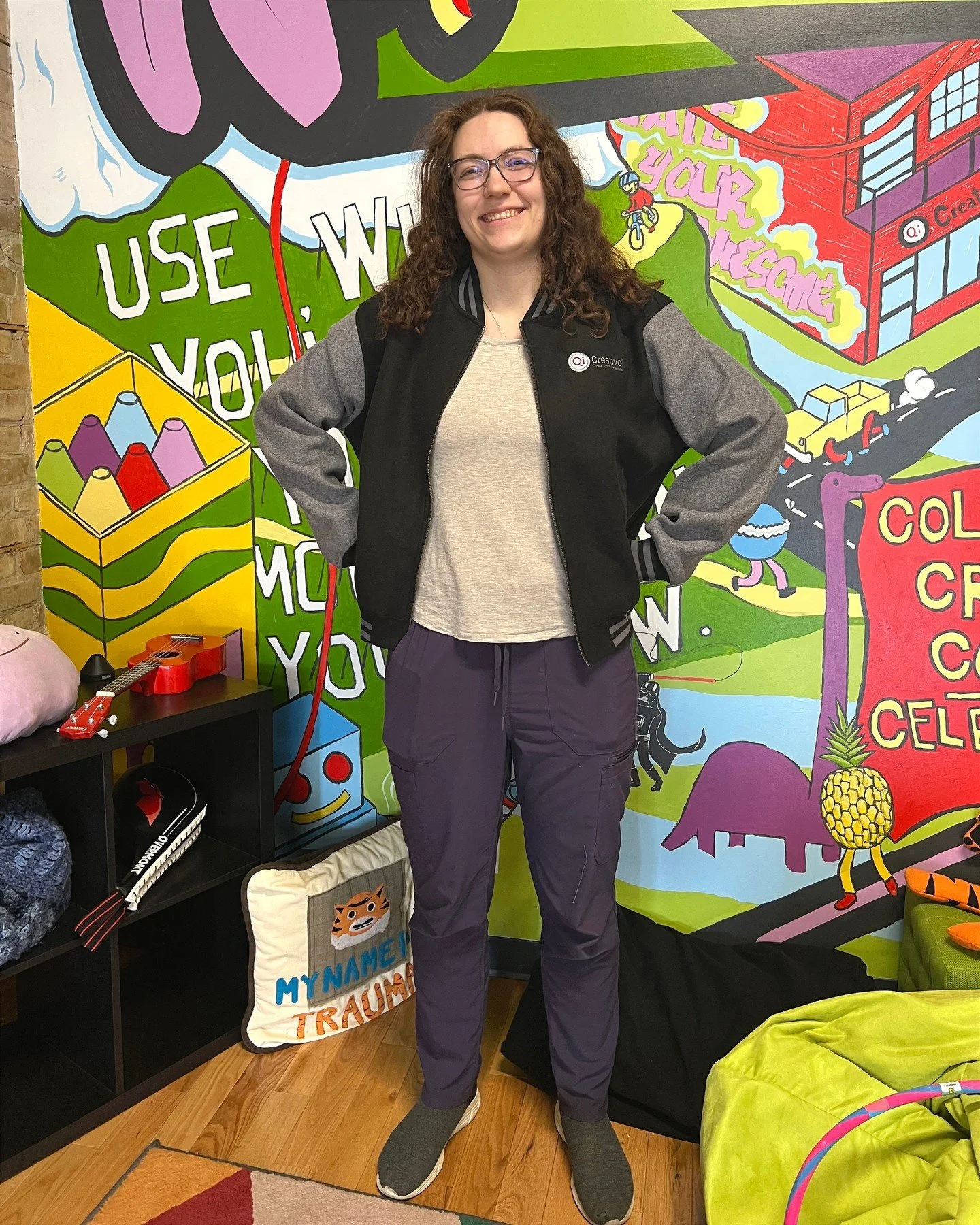 Qi Creative&rsquo;s own Coach Karen, Physical Therapist extraordinaire, has officially been with us for one whole year now! 🎉💛

Thank you, Karen, for sharing your awesome heart, creativity, and talents with our children, families, schools, and the 