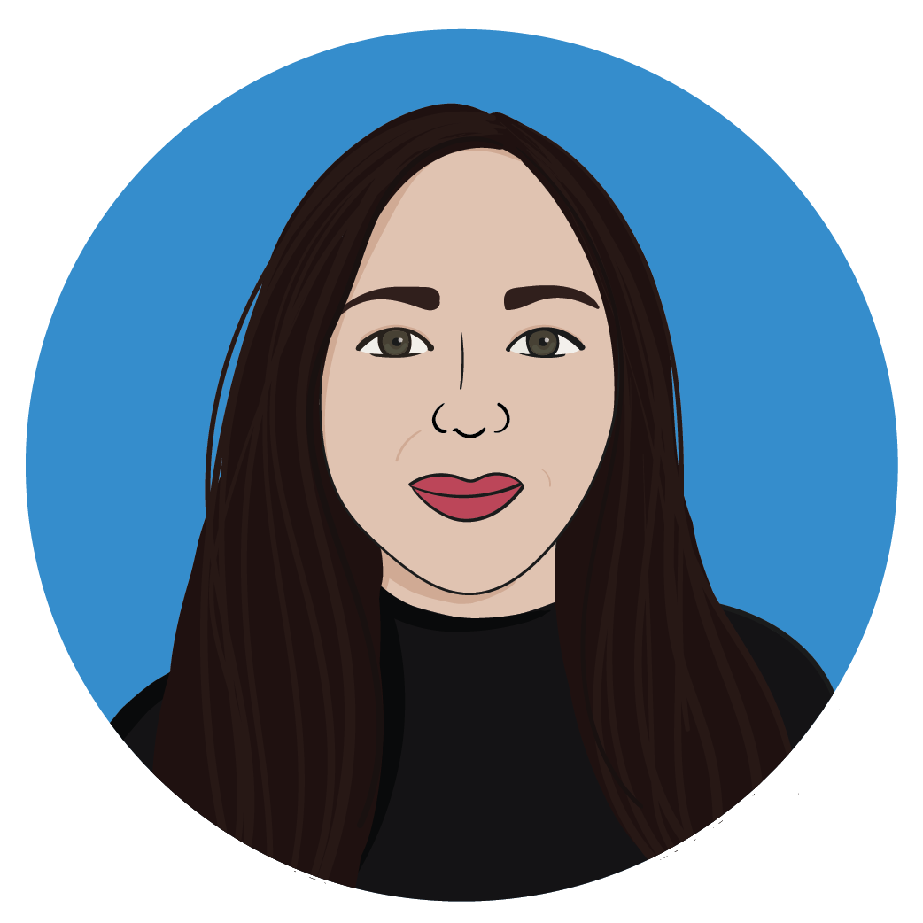 Caricature of Deanna Halls (Director of Communications)