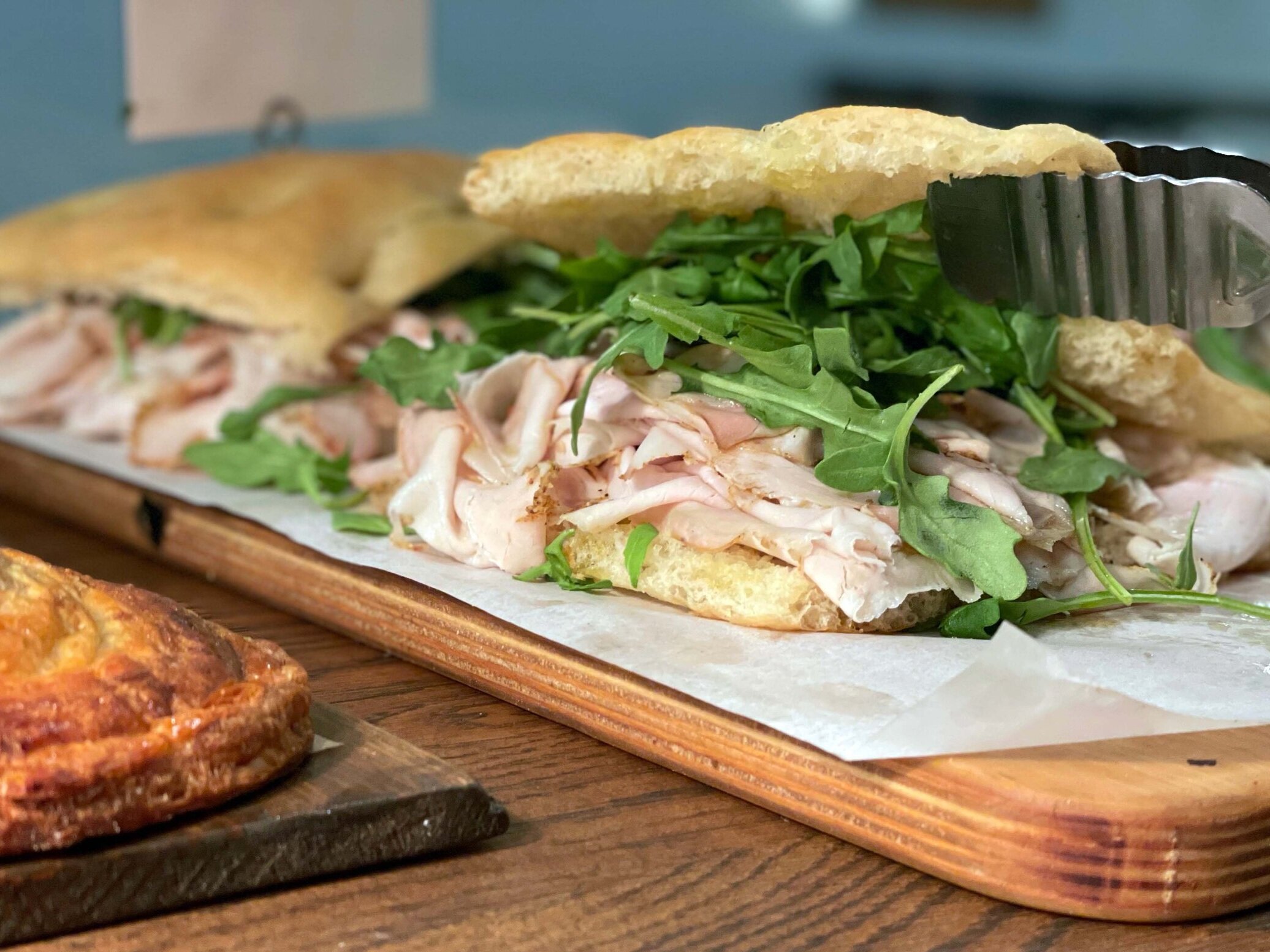 Housemade porchetta panini