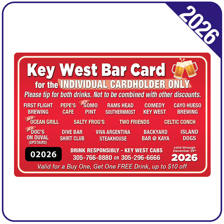 2026 Key West Bar Card