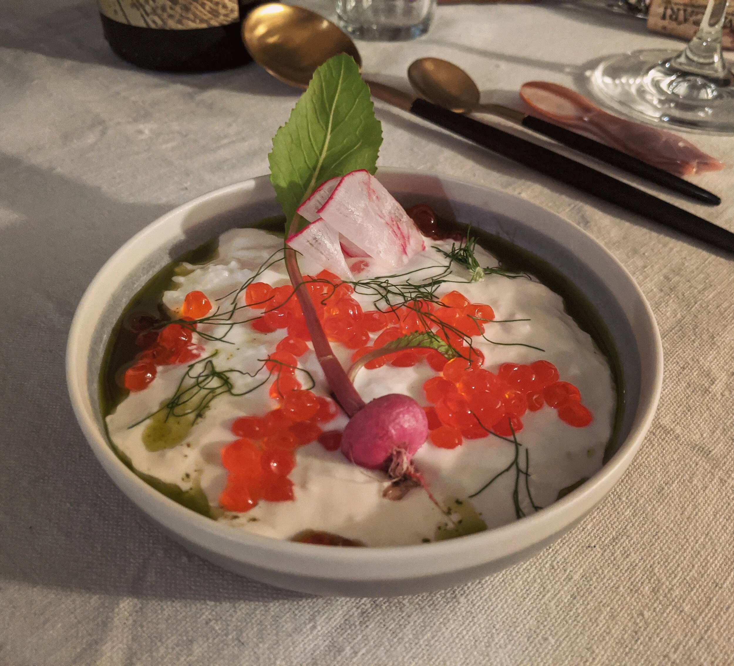 Stracciatella + Salmon Roe