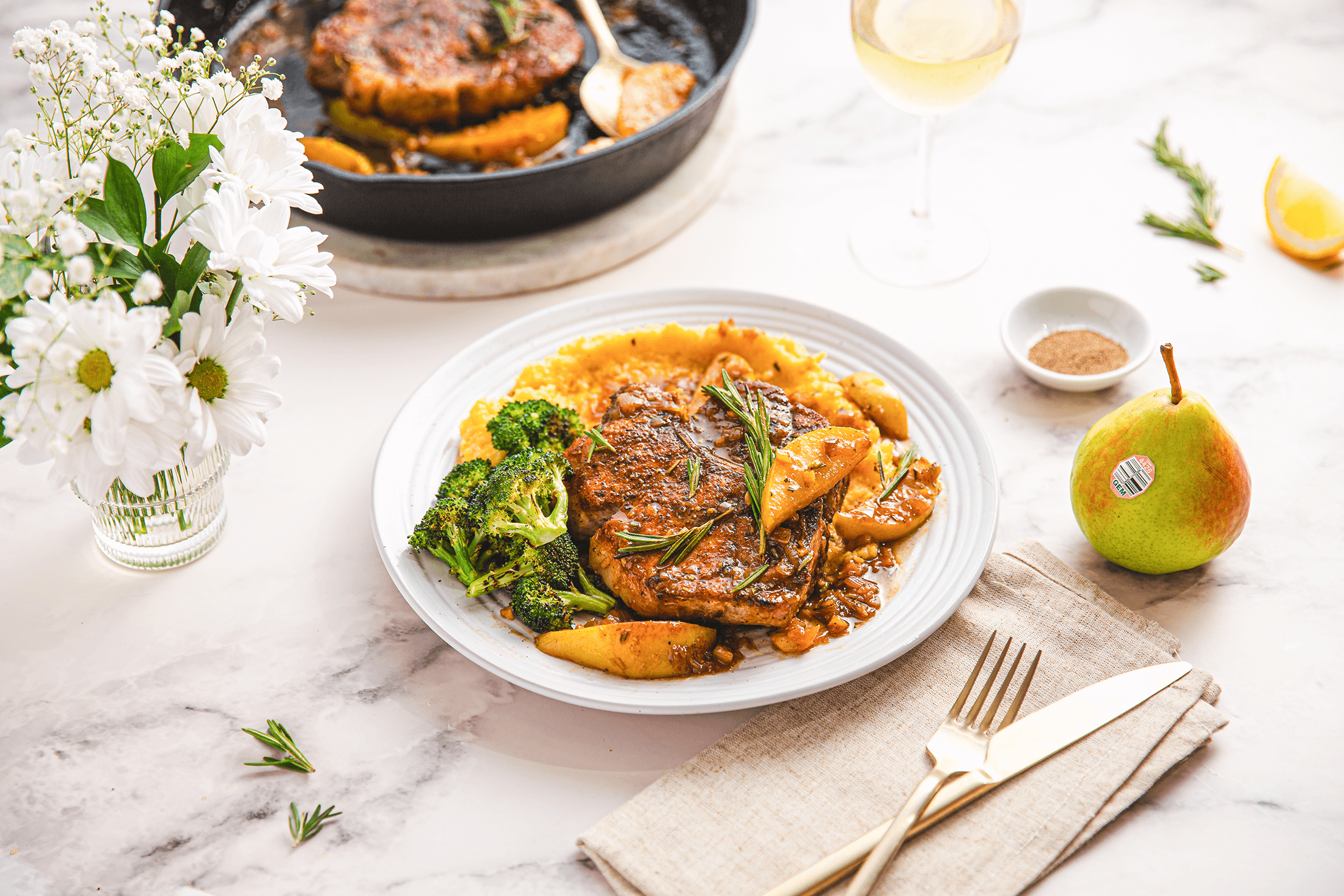 GEM Pear &amp; Ginger Glazed Pork Chops