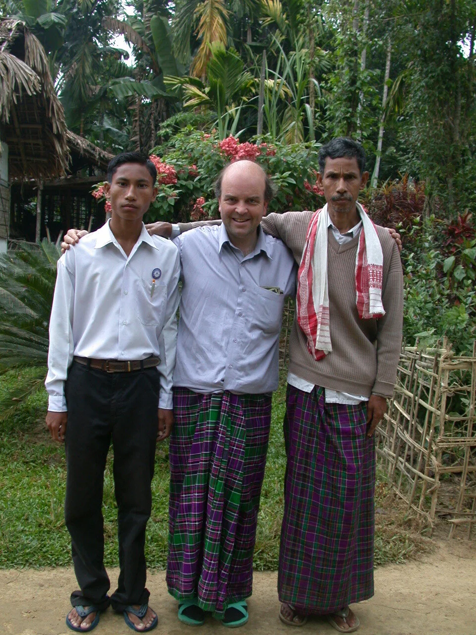 Tileshwar Mohan, his son and Stephen Morey