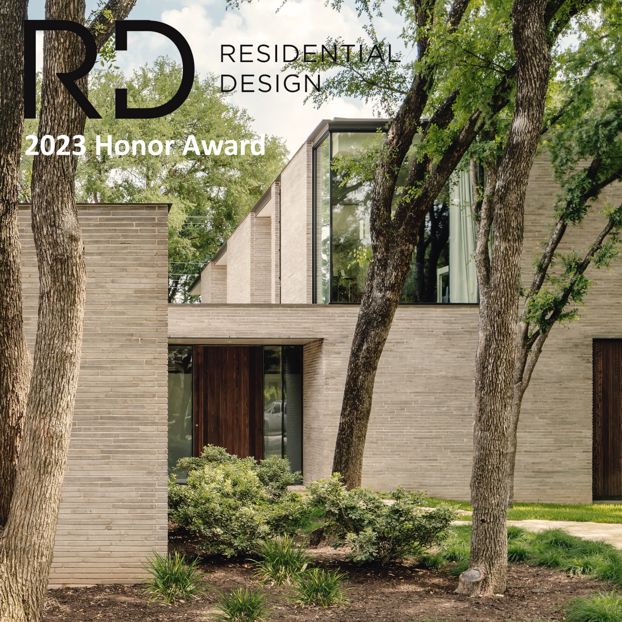 We are very pleased to share that our Rollingwood Residence has received a 2023 Residential Design Honor Award for Custom Urban House!  Many thanks to the judges and @resdesignmag, where the winners will receive editorial features in print later this