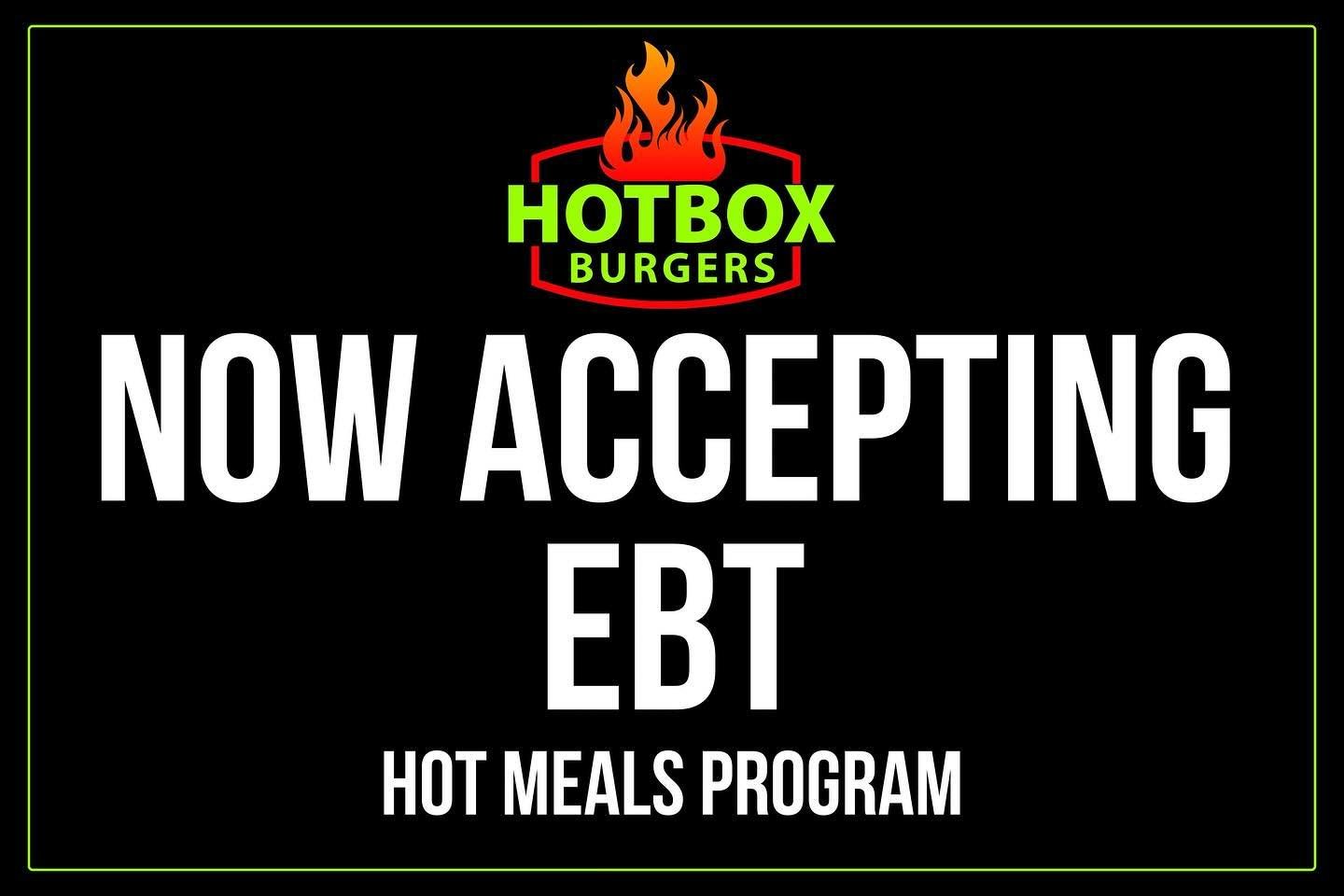 We are open Monday -Friday 10am-8pm, Saturday 10am-7pm, Closed Sunday. We accept EBT ( hot meals program)