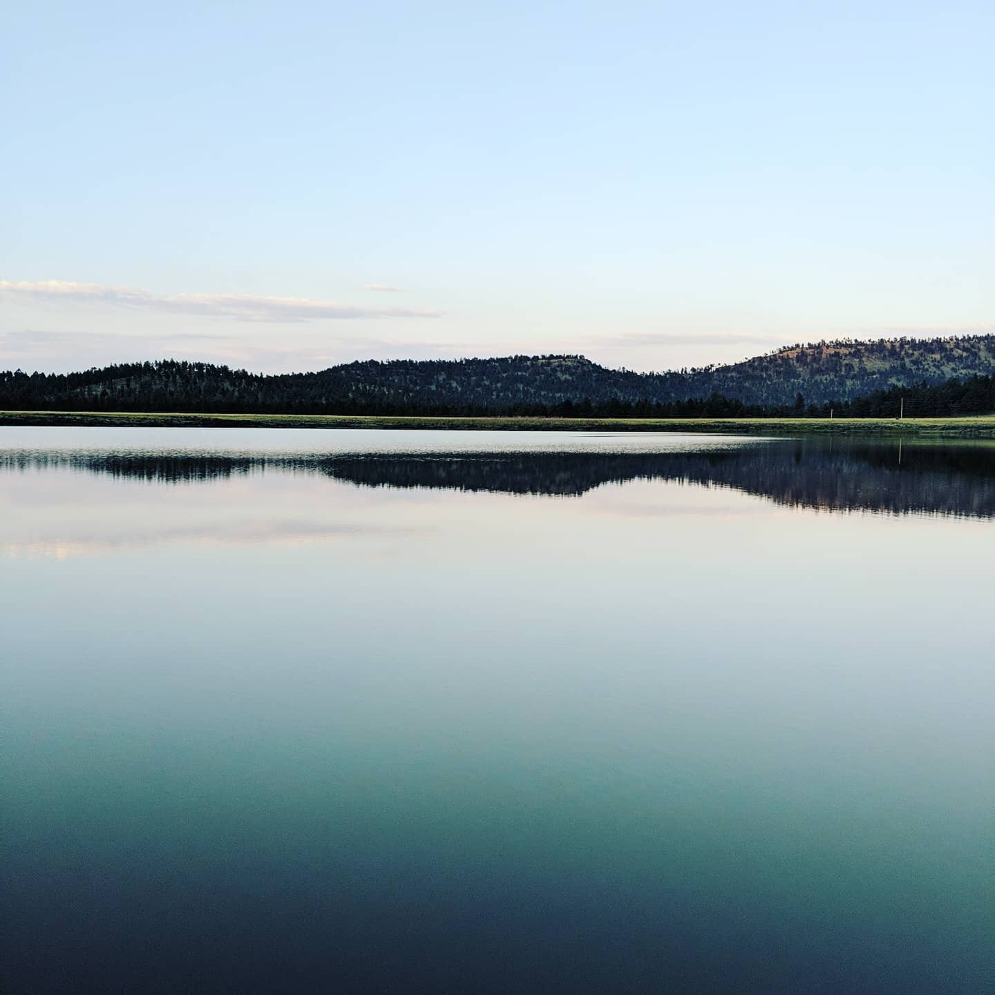 Bunch lake looking like glass.
