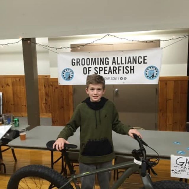 Congratulations to Ben, he was the lucky winner of the fat bike raffle. Thanks to everyone for supporting our community!