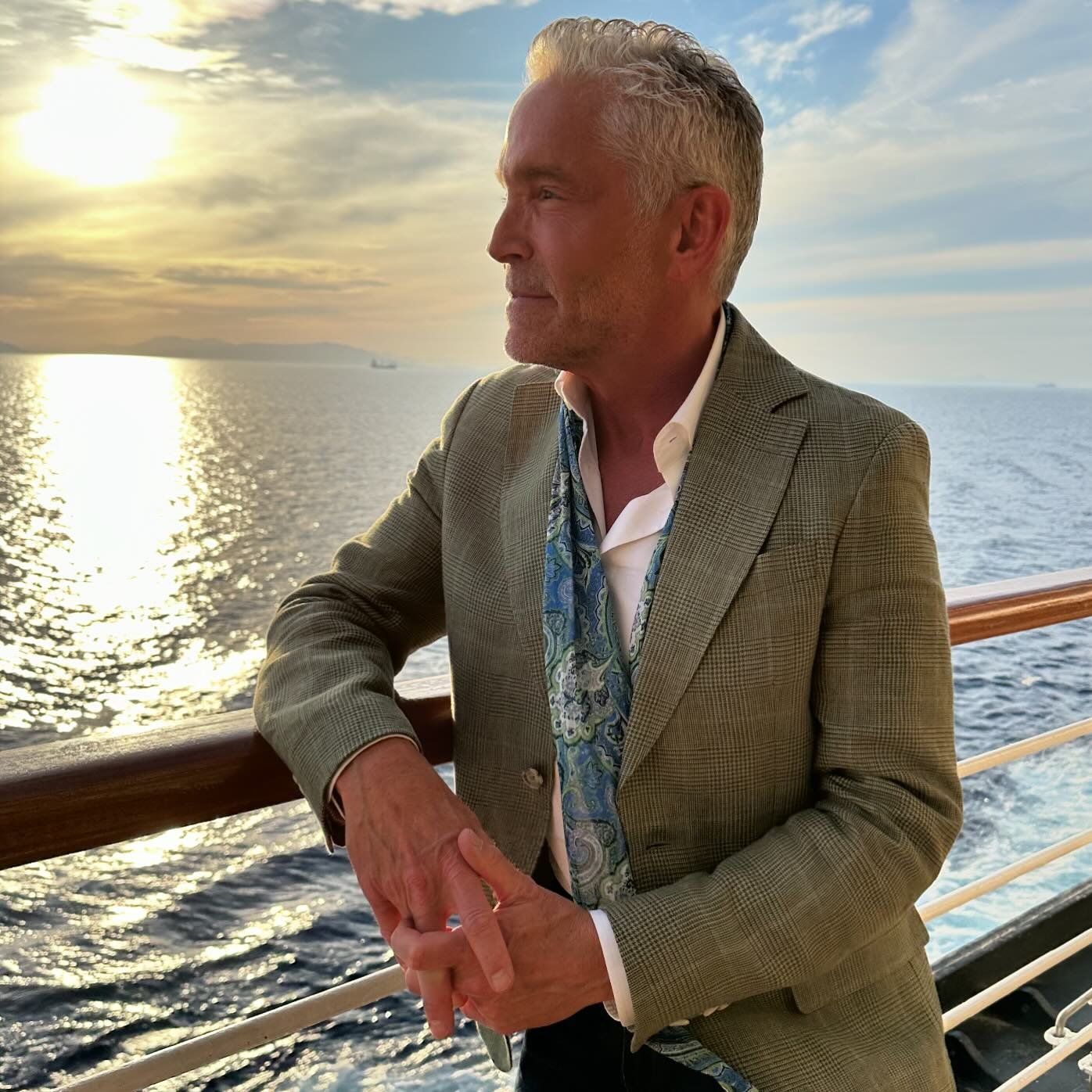 This is the look of a man very content that week one went off without a hitch and week two is beginning so beautifully. Beyond grateful to all our incredible guests who make the #davekozcruise possible with the loving energy you bring! Yall are amazi