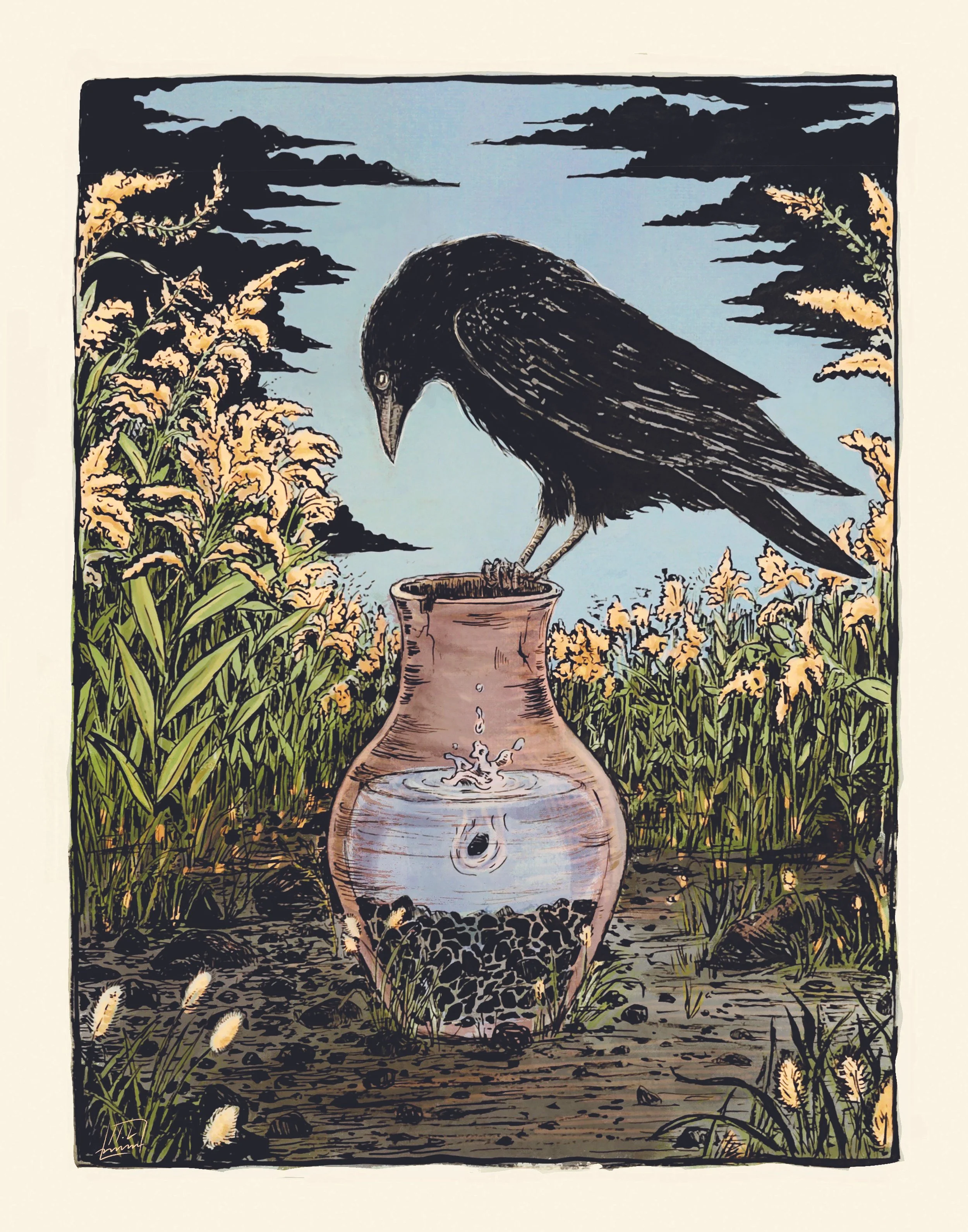 Crow and the Vaseforprint.jpg