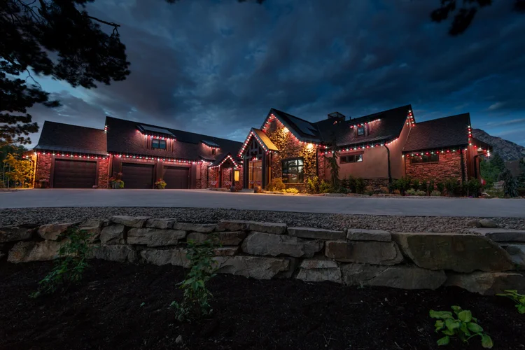 Red and white holiday lighting