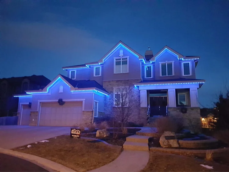 Colorful permanent lighting display