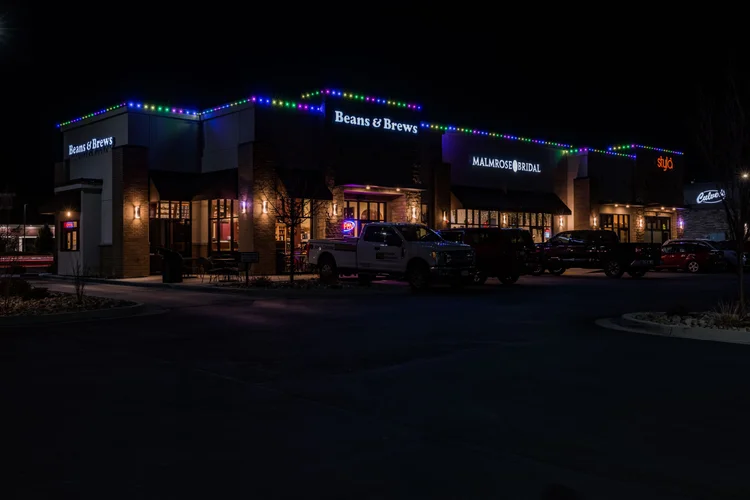 Commercial permanent exterior lighting
