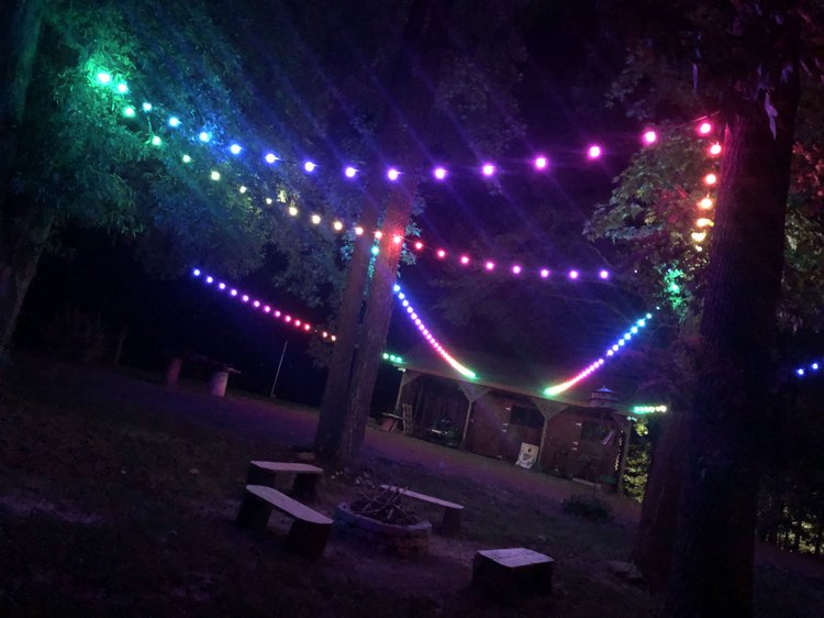Outdoor Globe Lights installation