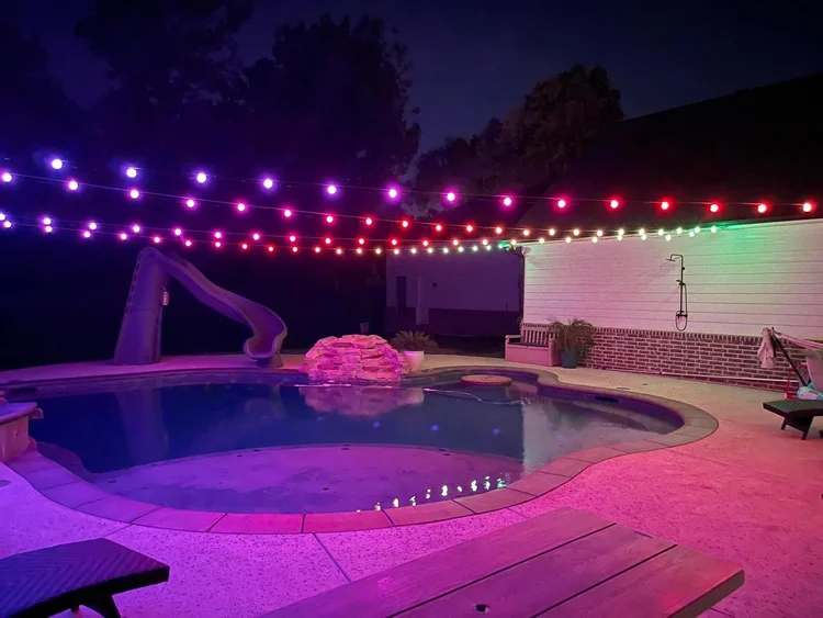 Colorful outdoor Globe Lights