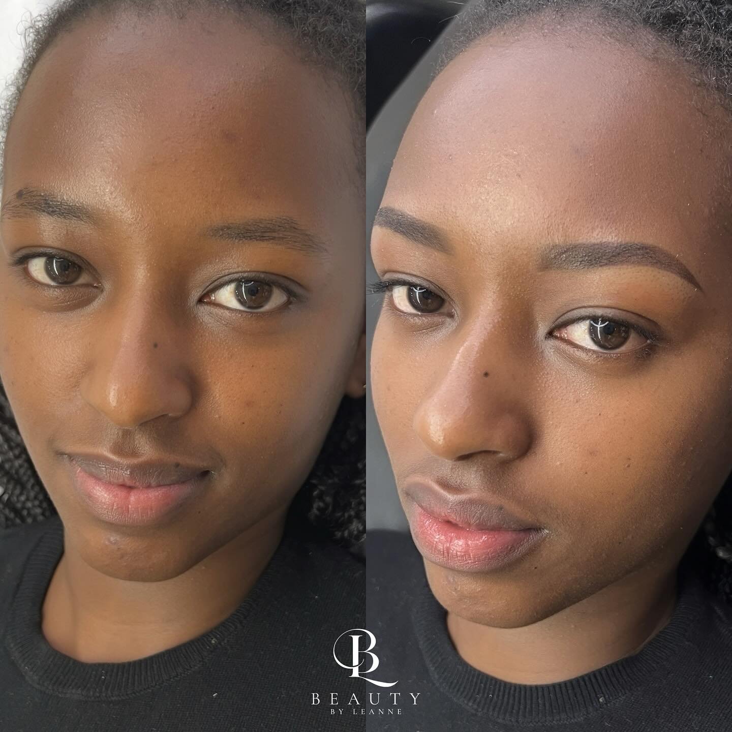 Getting these brows into SHAPE with Powder Brow technique! 😍 We elongated them, created symmetry and lifted her brow tails for a more uplifed effect to the upper facial anatomy. This really helps to brighten up her complexion and natural beauty.

Se