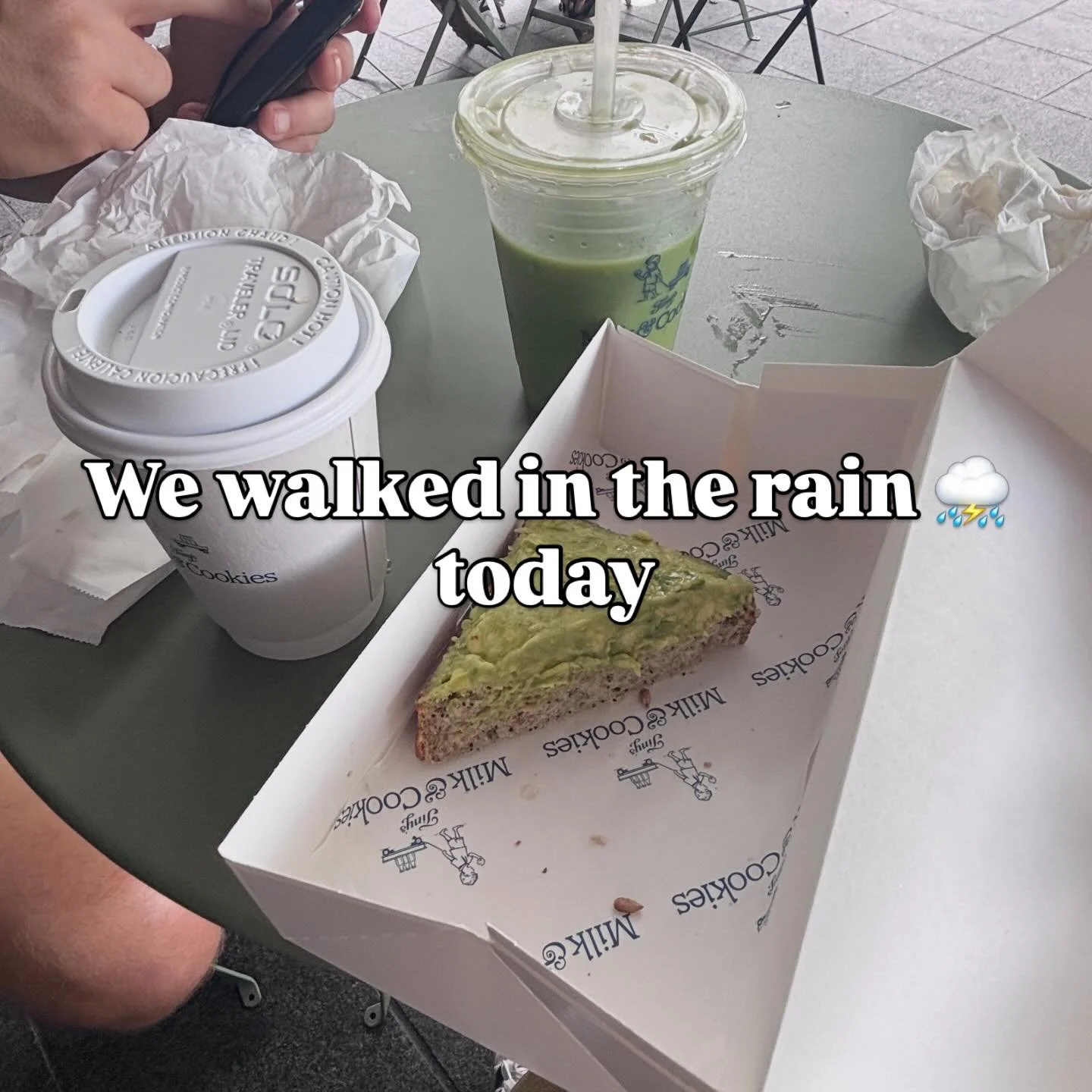 Hubs wanted coffee ☕️ out today so I said only if we walk to get it&hellip;. It ended up pouring ⛈️🤣.

We made the best time of it! What is life, if we can&rsquo;t navigate through the storms! 

#chronicles #yourdailydose #stillmoving #thenextchapte