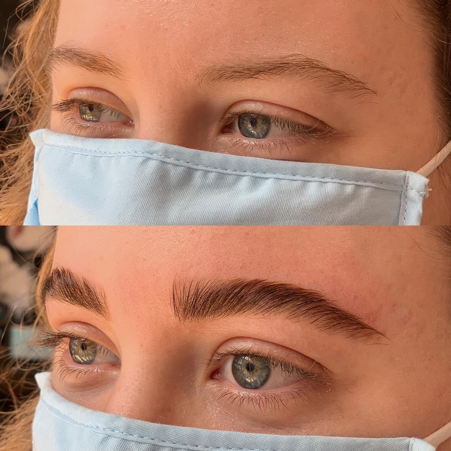 Yes, THESE ARE THE SAME BROWS!!😍 thanks for coming in Simone!! ❤️ 
.
.
.
#brows #browlamination #chicagobrows #browartist #browlift #fluffybrows #boybrow #nowopen #fixhairstudio #nowtrending #newbrows #newbrowswhodis #glowupseason #beautytips #chica