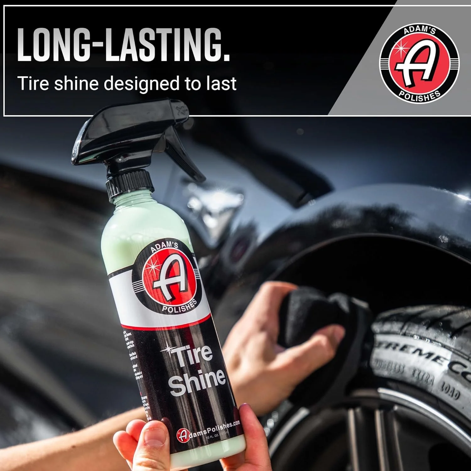 adams tire shine water base long lasting formula