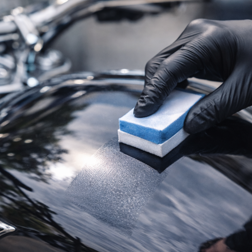 san diego mobile detailer apply ceramic coatign on bike