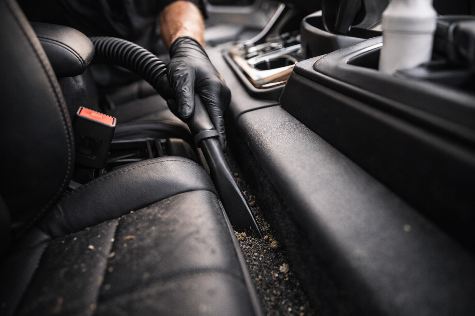 interior detailing procces before car seat removing